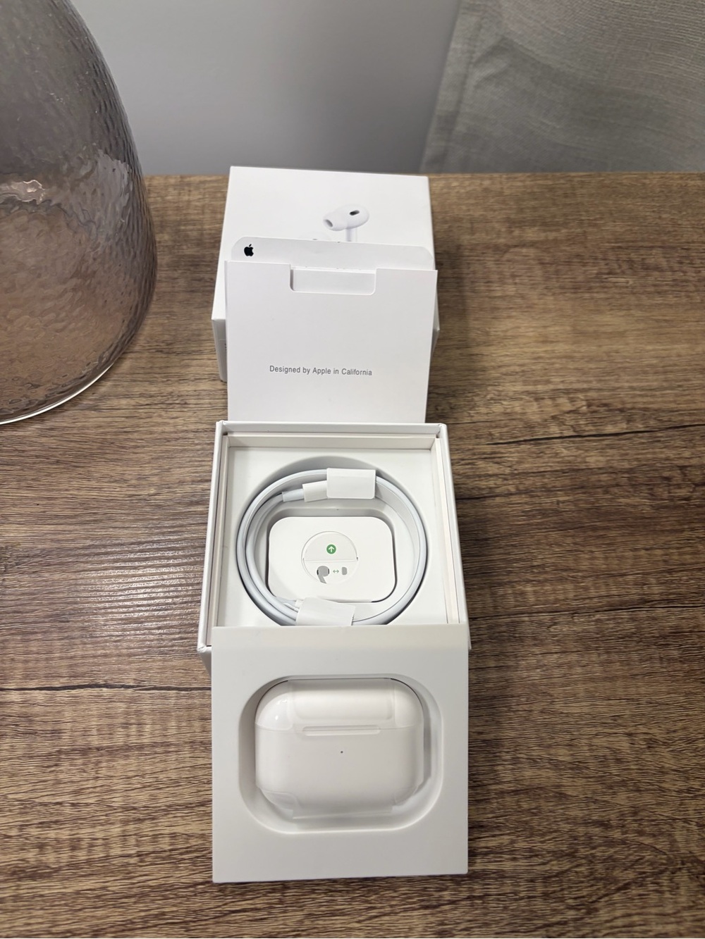 Apple White AirPods Pro Charging Case with Lightning Cable in Box